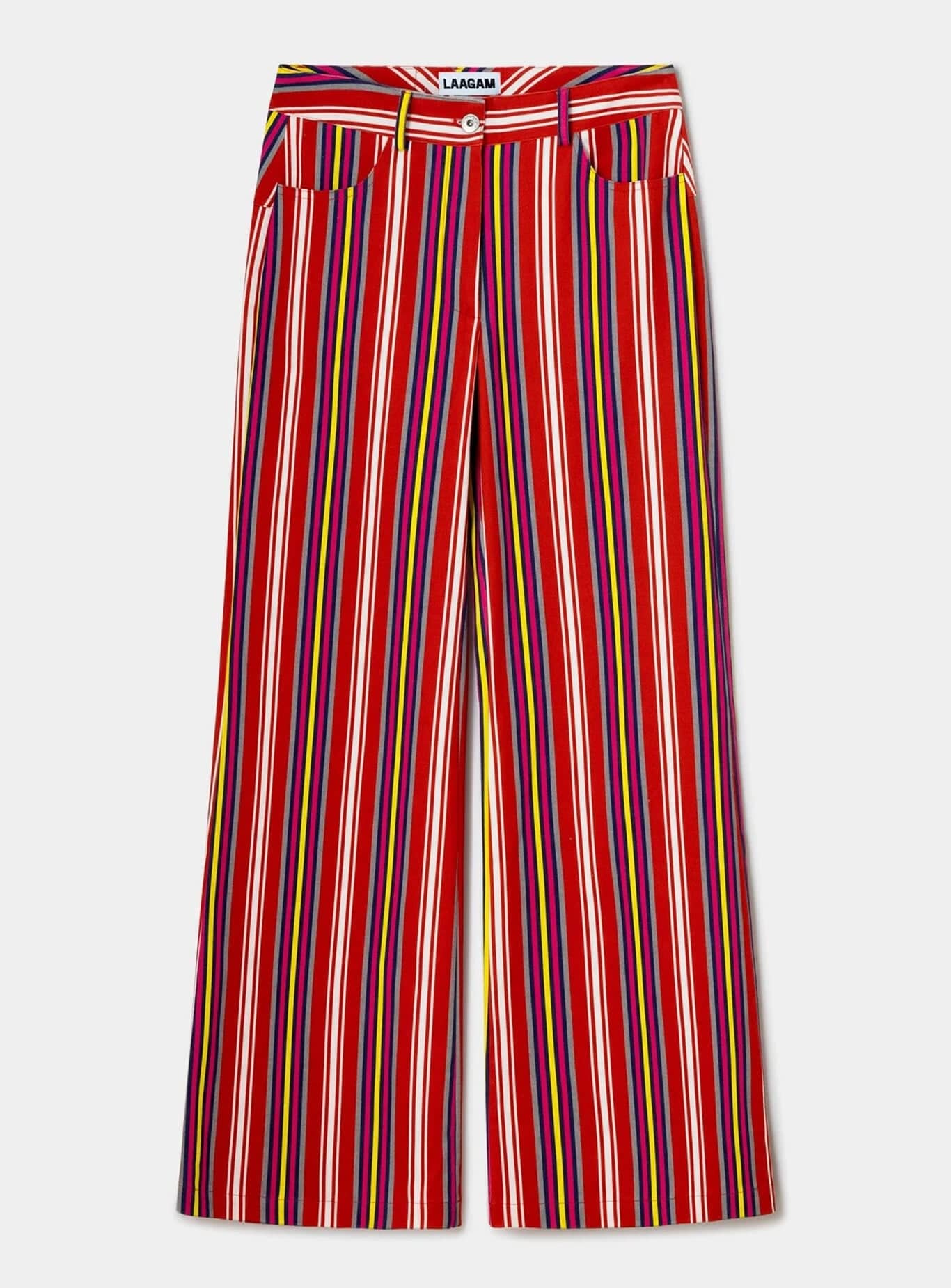 LEROY RED STRIPED TWILL PANTS