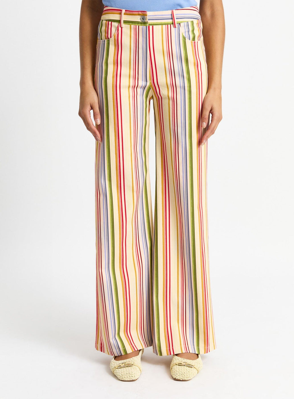 LEROY YELLOW STRIPED TWILL PANTS