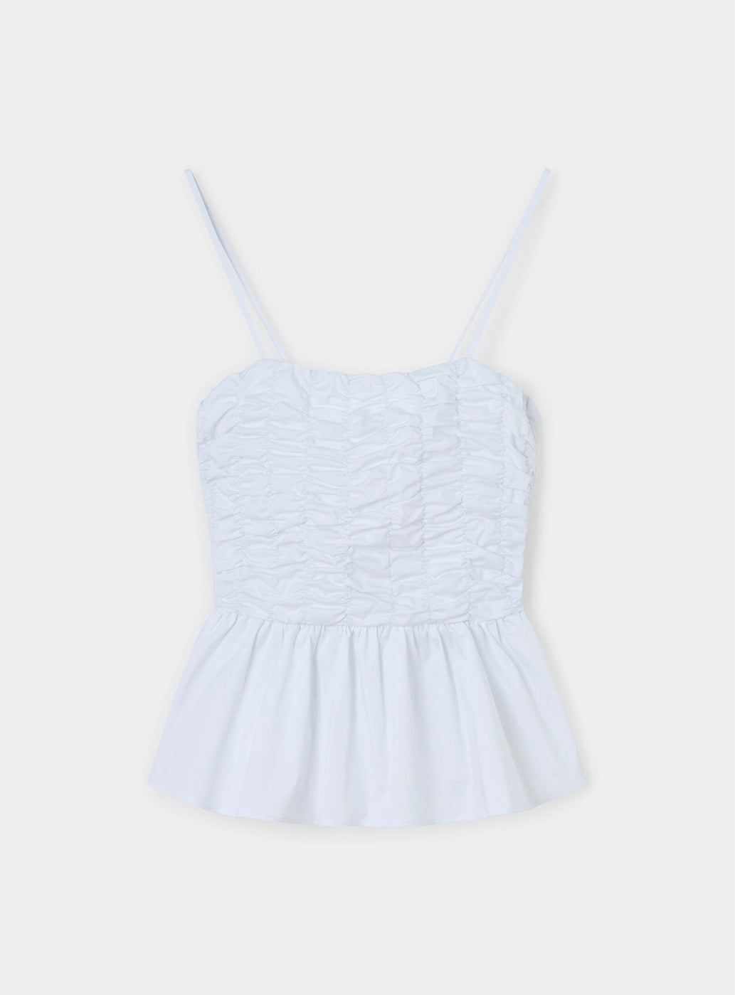 MATILDA WHITE RUCHED TOP