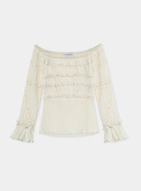 PETRA ECRU TEXTURED BLOUSE