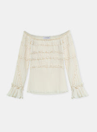 PETRA ECRU TEXTURED BLOUSE