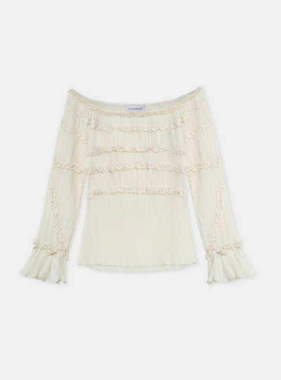 PETRA ECRU TEXTURED BLOUSE