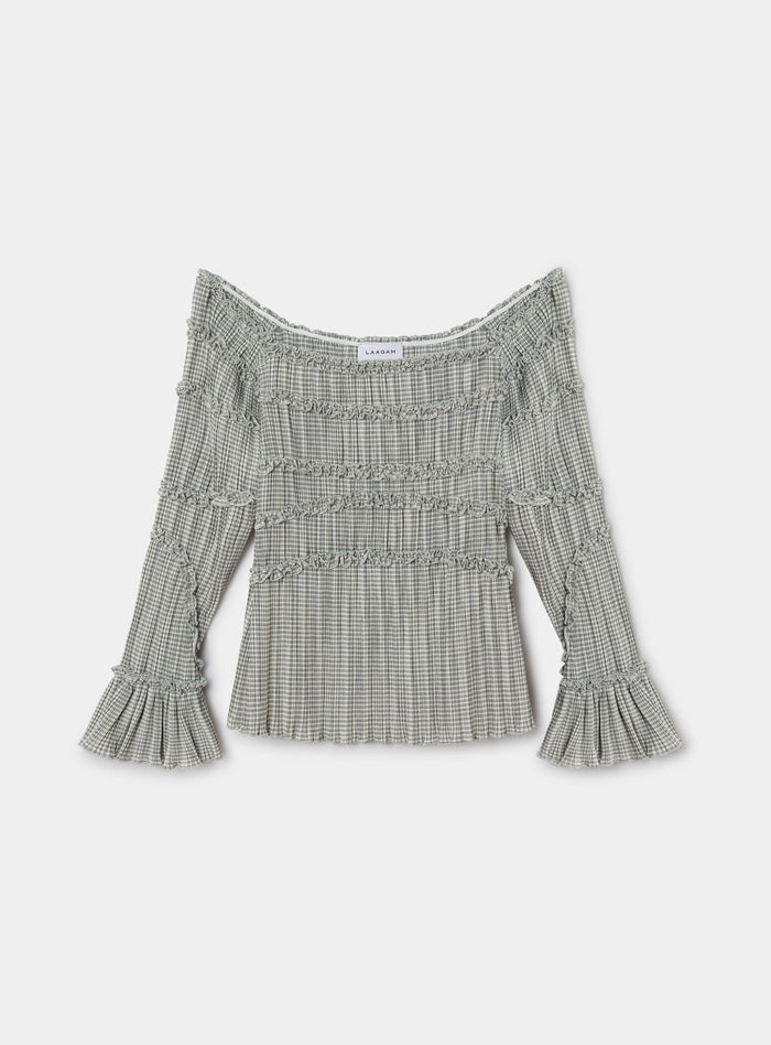 PETRA SQUARED TEXTURED BLOUSE