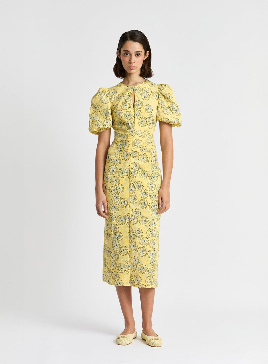 PROVENCE NAYA YELLOW MIDI DRESS