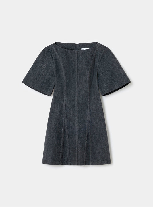 ROSETTE GREY SHORT DRESS