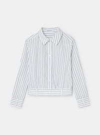 RYKA WHITE STRIPED SHIRT