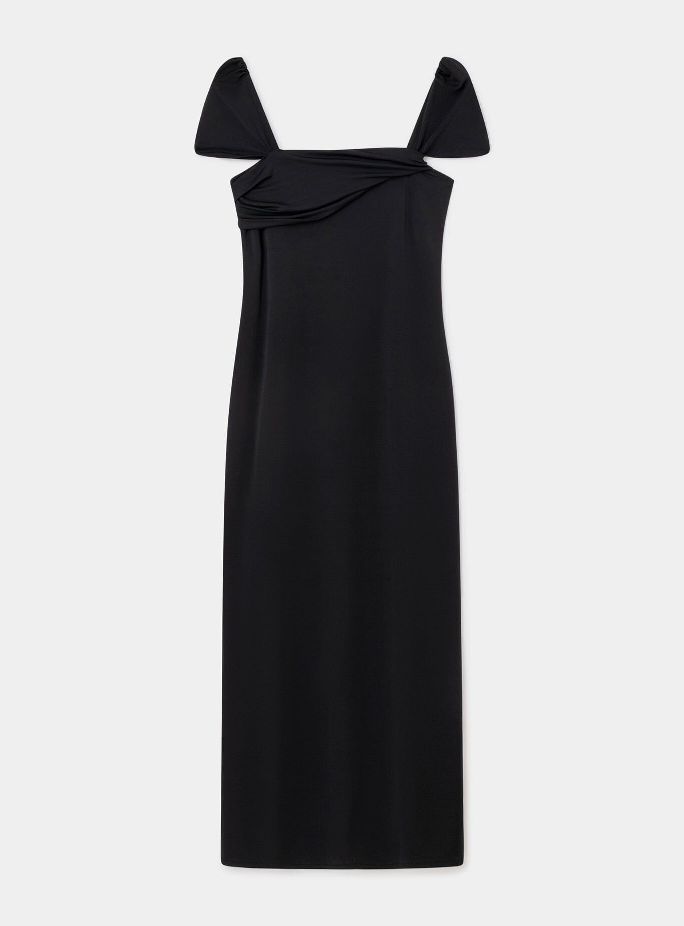 SIA BLACK JERSEY MIDI DRESS