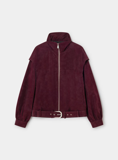 SIGNY BURGUNDY BOMBER JACKET