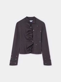 FIA GREY BUTTONED CARDIGAN