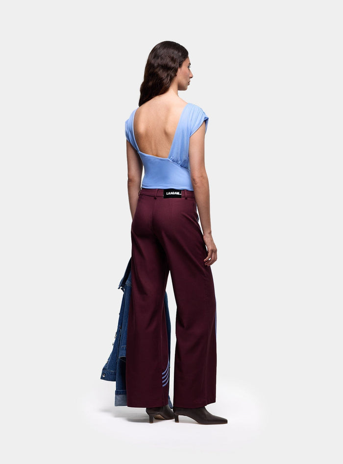 GEMINI BLUE DRAPED TOP