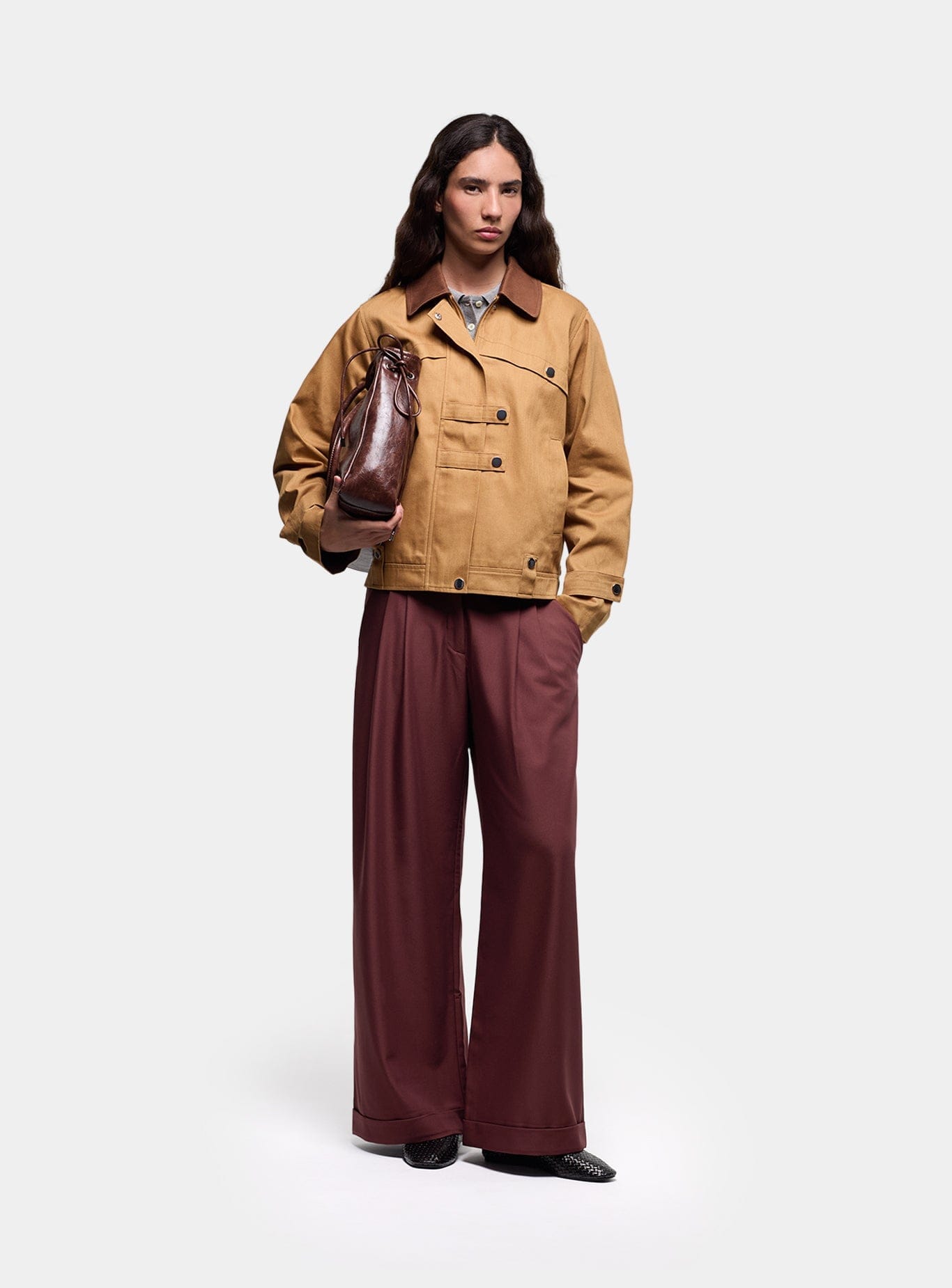 NEXA SERGE CAMEL JACKET
