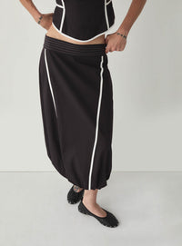 GINGER BLACK MIDI SKIRT