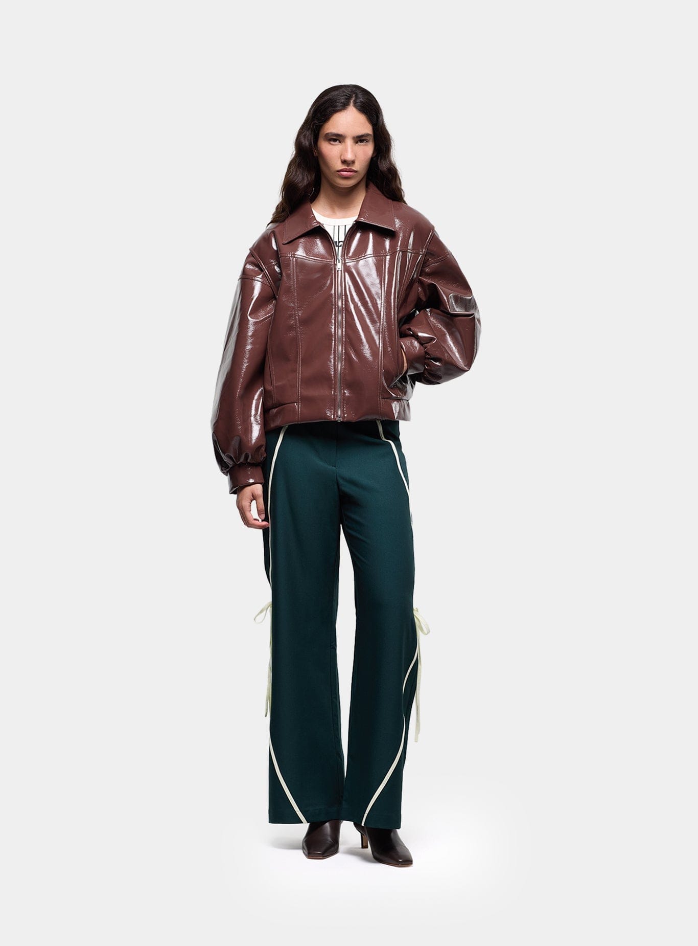 CUPIDO BROWN BOMBER JACKET
