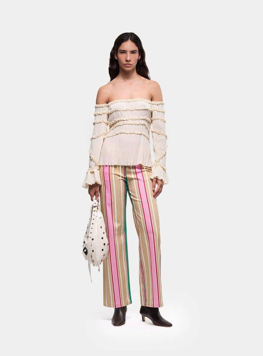 PETRA ECRU TEXTURED BLOUSE