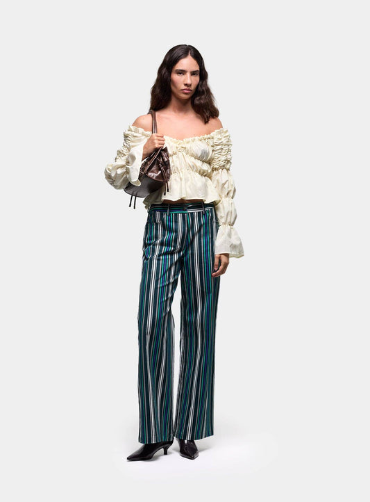 SADIE ECRU RUCHED BLOUSE