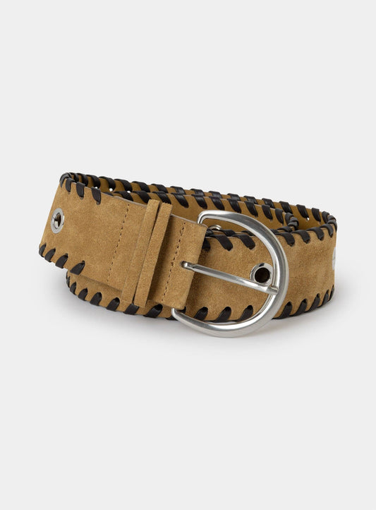 ANNIE BRAIDED CAMEL BELT