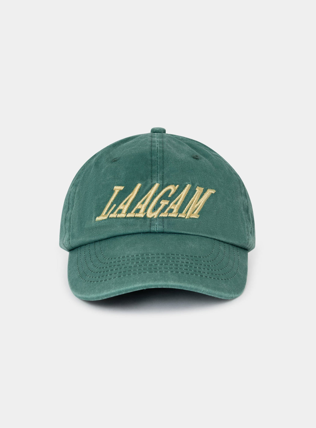 GREEN EMBROIDERED LOGO CAP