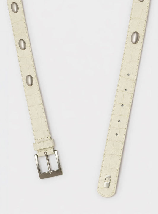 KEIRA SUEDE COCO OFF WHITE BELT