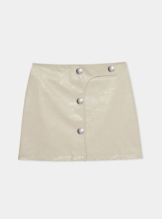 LENA ECRU SHORT SKIRT
