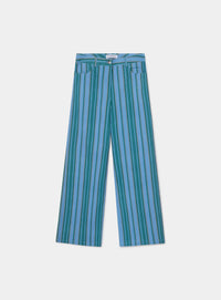 LEROY BLUE STRIPED TWILL PANTS
