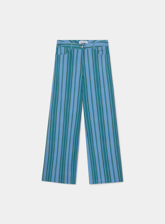 LEROY BLUE STRIPED TWILL PANTS