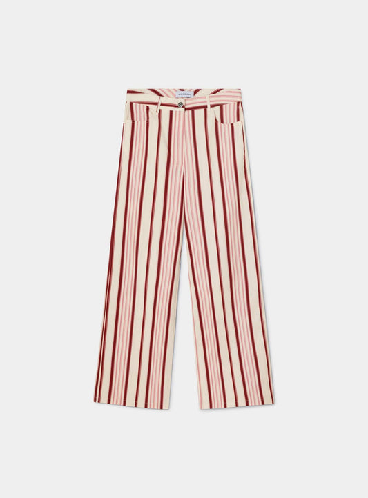 LEROY PINK STRIPED TWILL PANTS