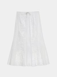 LILA WHITE MIDI SKIRT