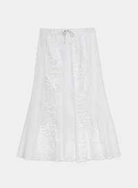 LILA WHITE MIDI SKIRT