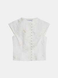 MELANI WHITE ASYMMETRIC BLOUSE