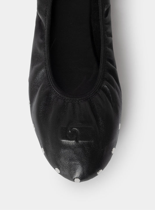 PLIÉ BLACK STUDS BALLERINA