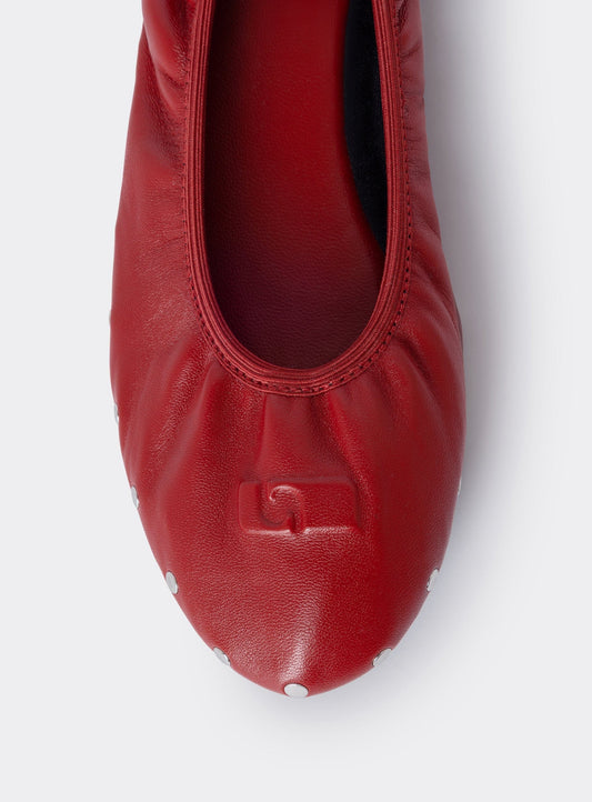 PLIÉ RED STUDS BALLERINA