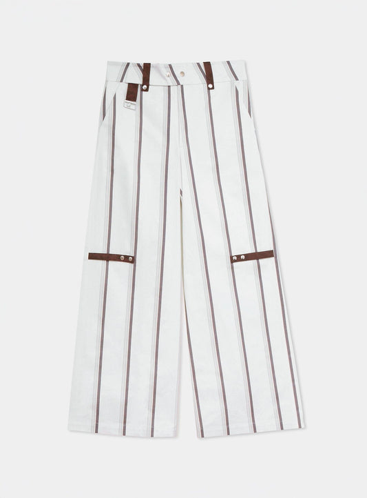 VELIA WHITE STRIPED PANTS