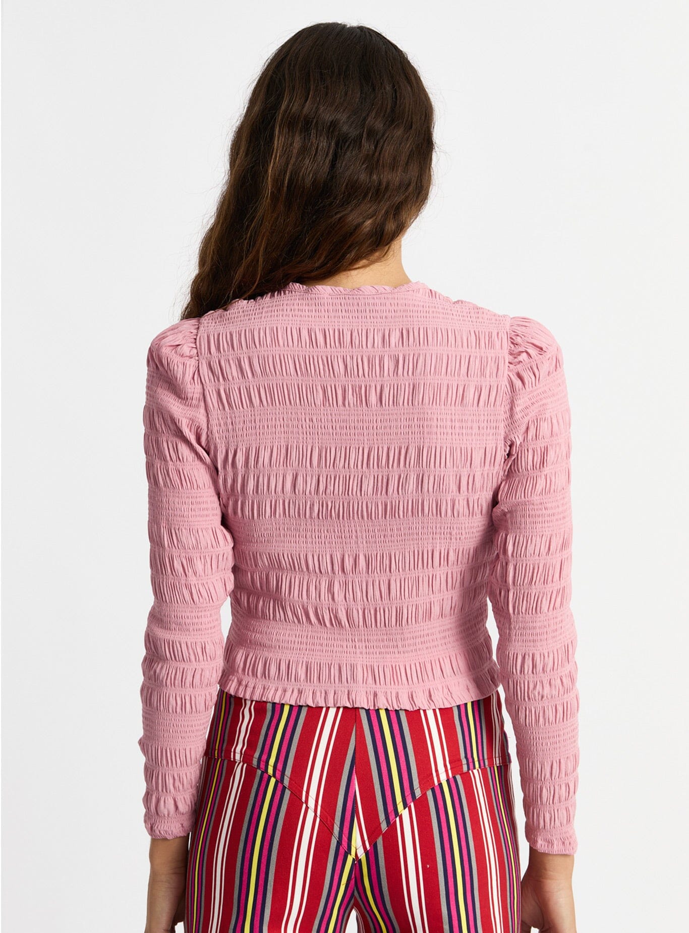 BABET PINK TEXTURED BLOUSE