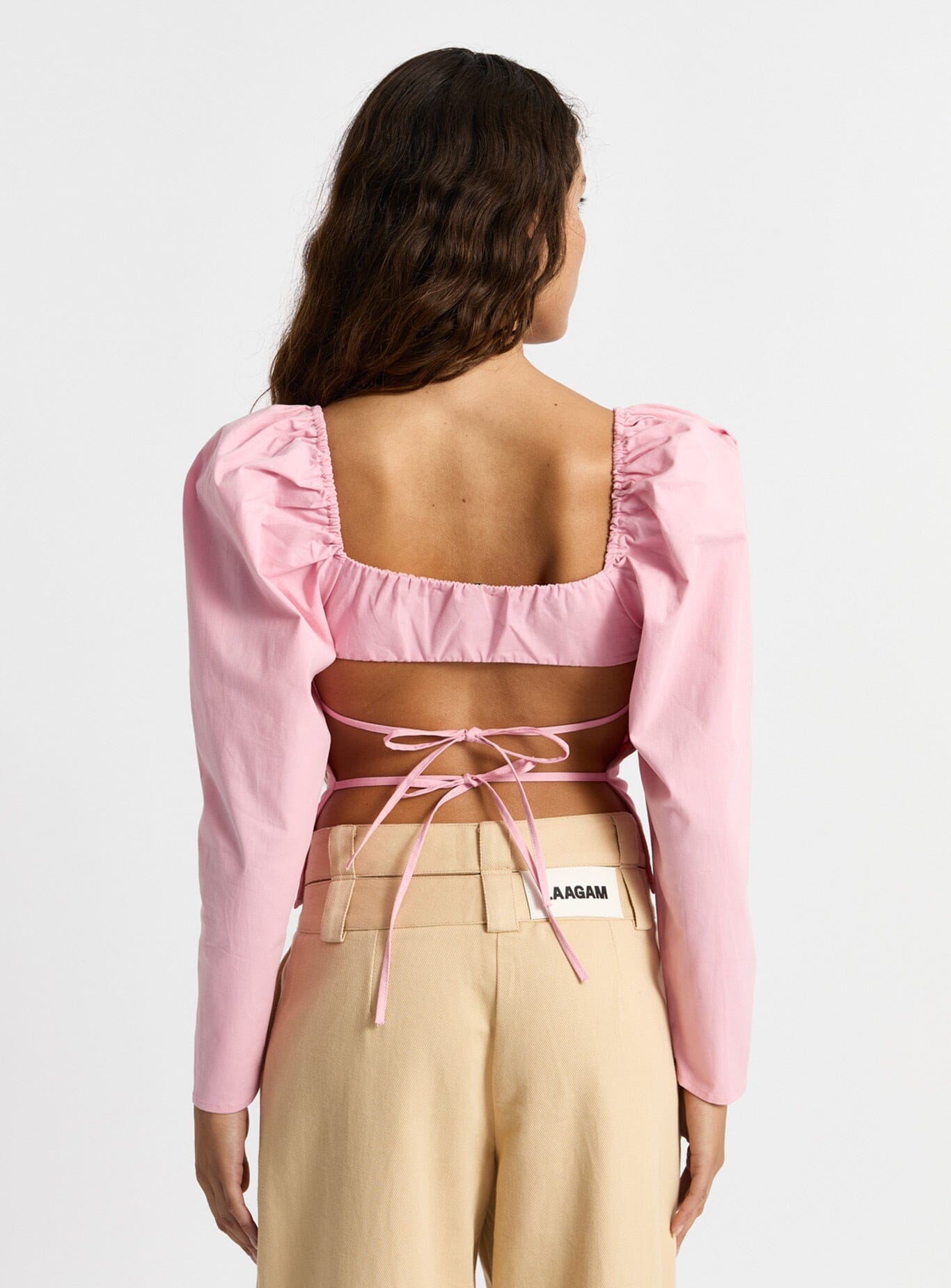 BRIGITTE PINK PUFF SLEEVE BLOUSE