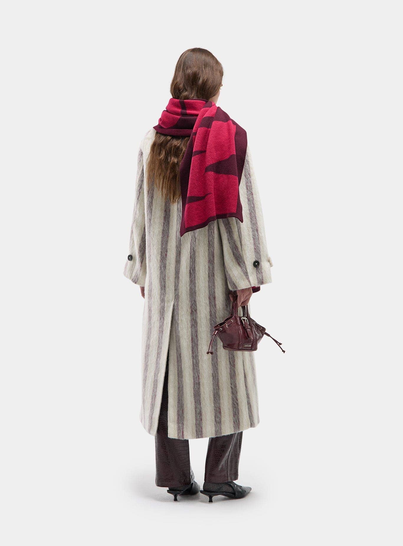 DAMSON PLUM LOGO SCARF