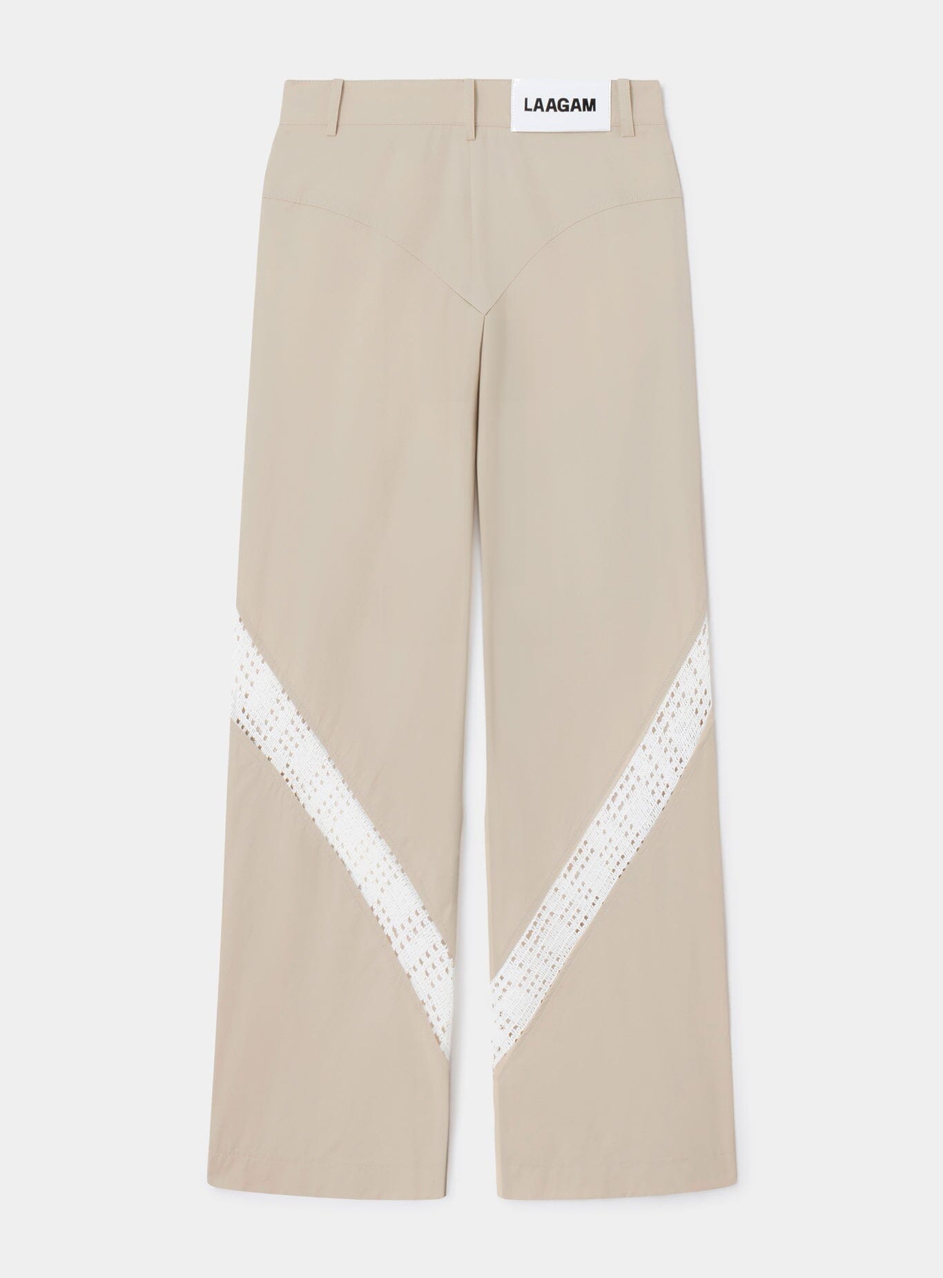 ELLIE BEIGE RELAXED CUT-OUT PANTS