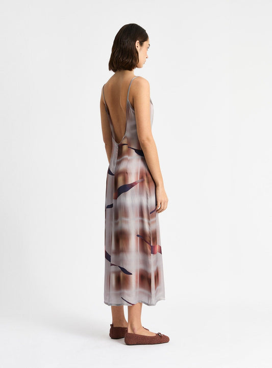 GALLERY GREY STRAP MIDI DRESS