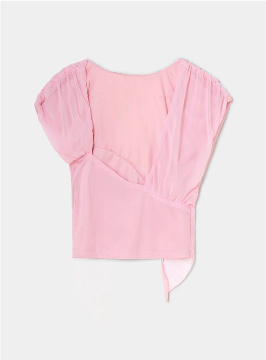 GEMINI PINK DRAPED TOP