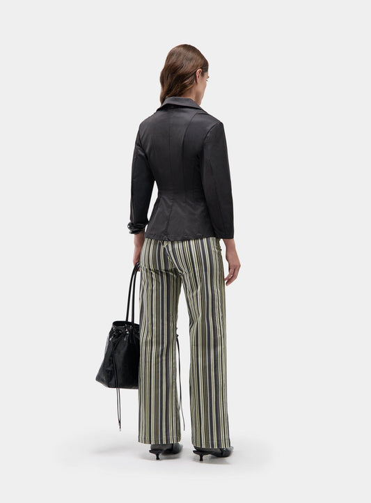 HARLEM BLACK ZIPPERED SHIRT