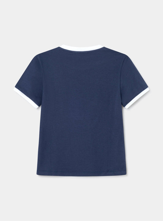 HERA NAVY LOGO T-SHIRT