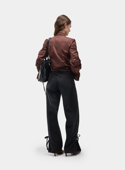 JADA BLACK DENIM RELAXED JEANS