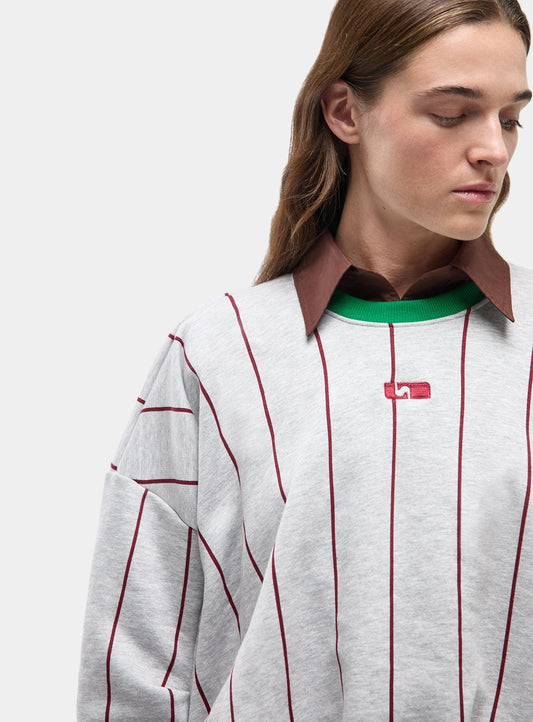 KELLY GREY STRIPED SWEATSHIRT