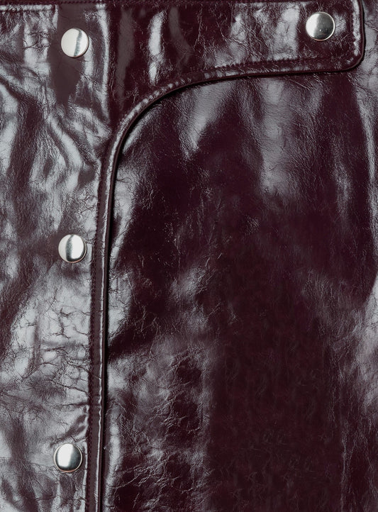 LENA PLUM SHORT SKIRT