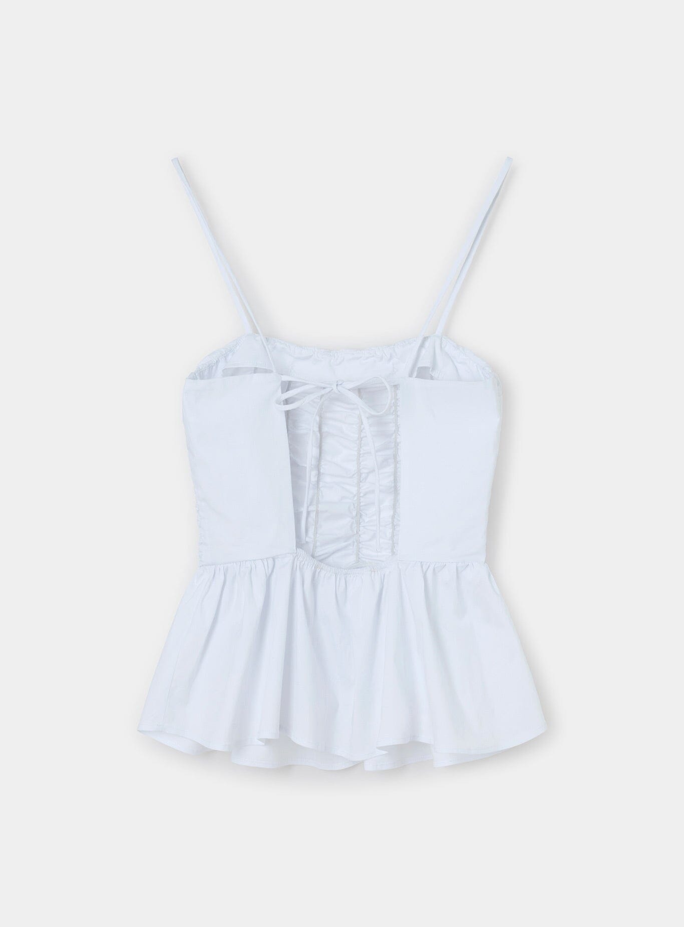 MATILDA WHITE RUCHED TOP