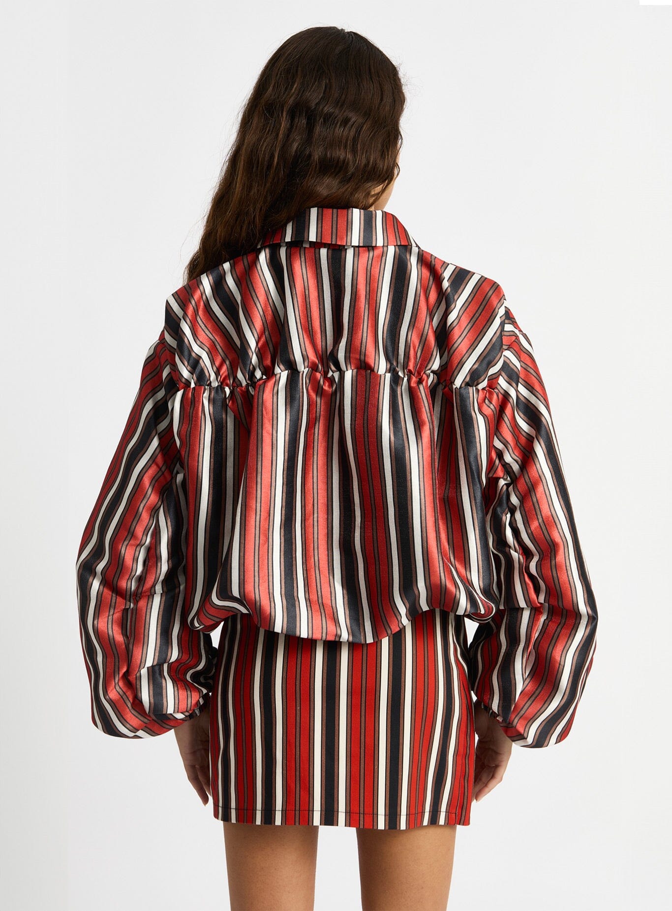 NOA RED STRIPED BOMBER JACKET