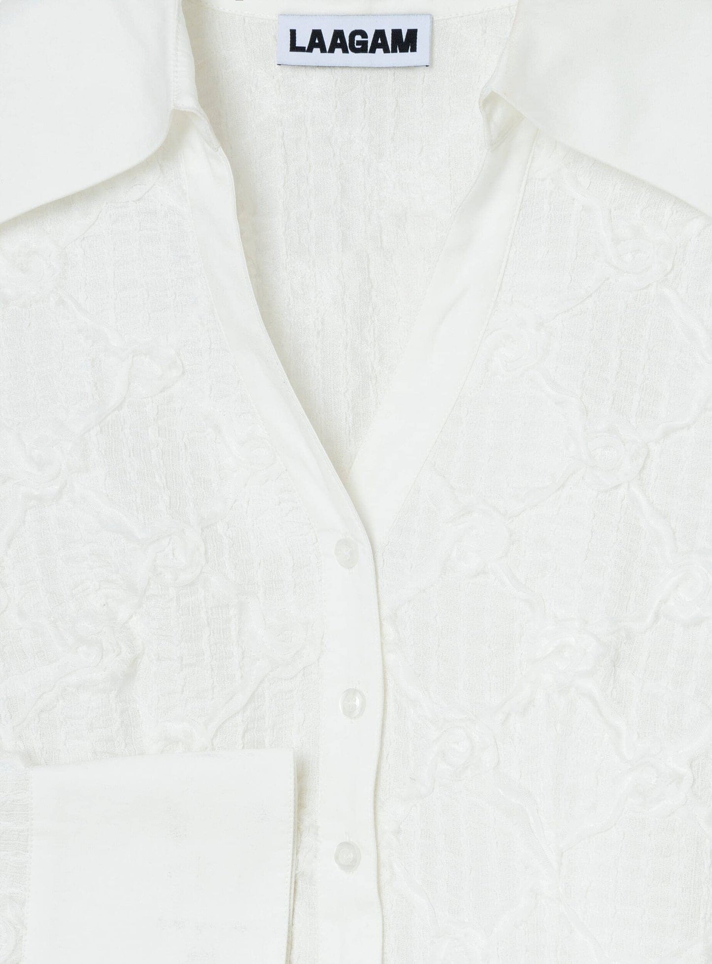 SALLY WHITE TEXTURED SHIRT