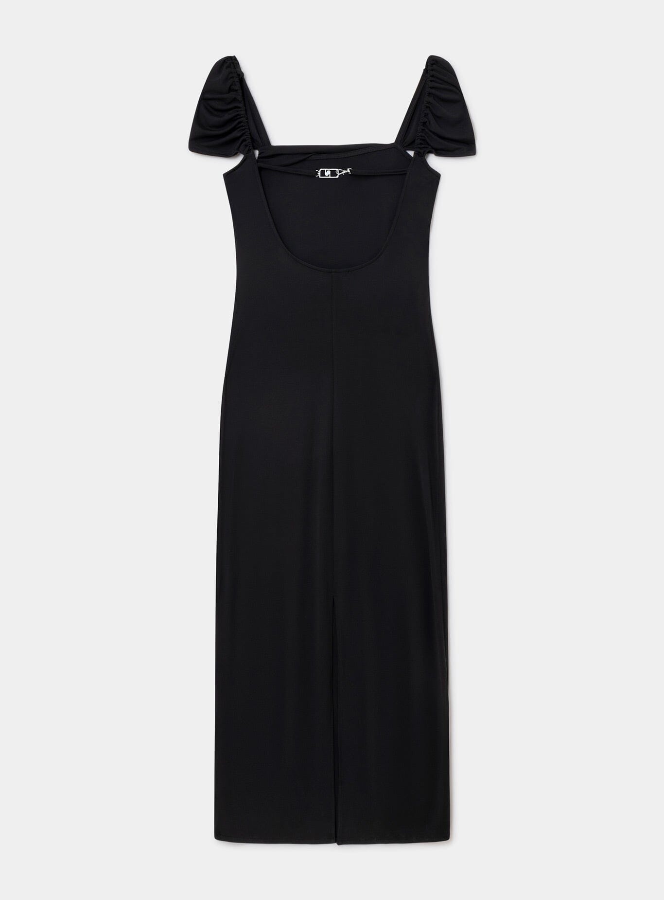 SIA BLACK JERSEY MIDI DRESS