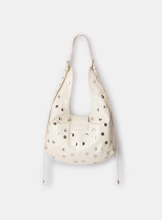 VIXEN ECRU STUDS BAG