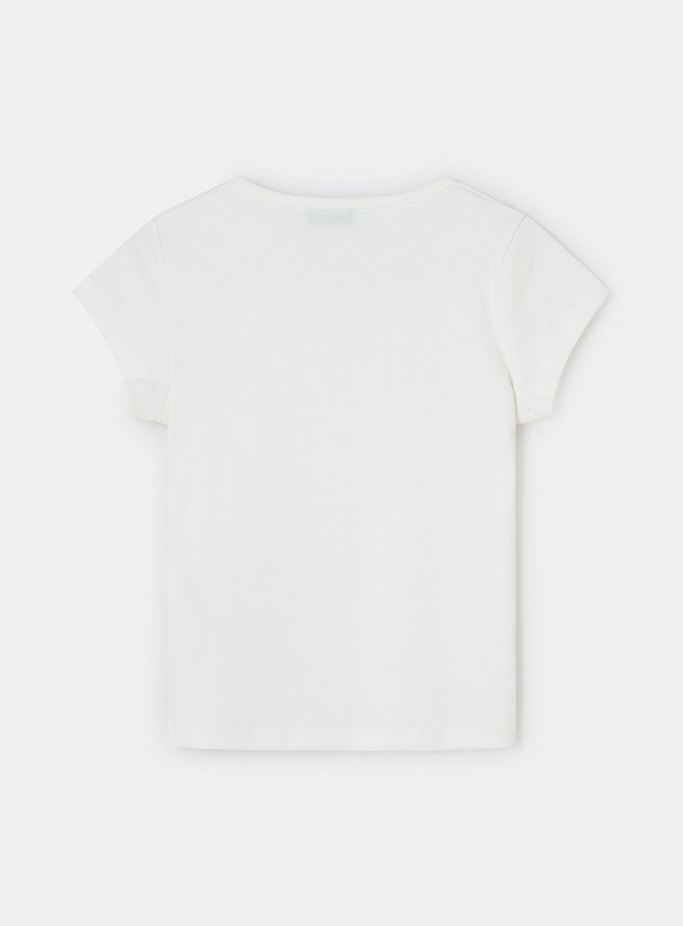 WHITE EMBROIDERED LOGO T-SHIRT