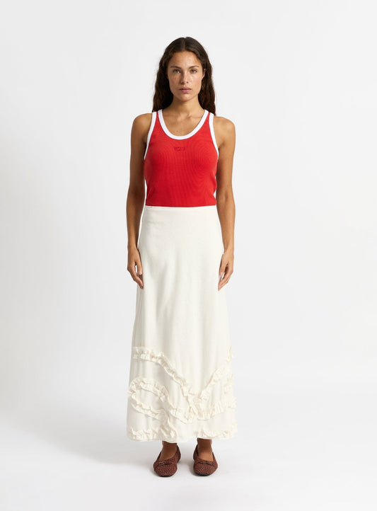PINOT WHITE LINEN SKIRT